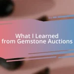 What I Learned from Gemstone Auctions